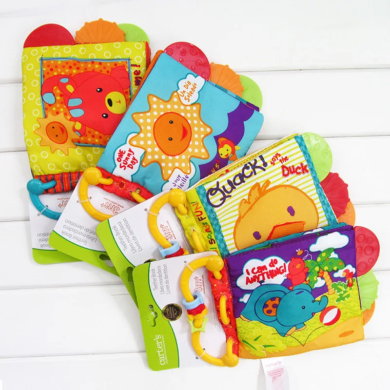 

Baby Books Baby Soft Cloth Book Educational Learing 0-24 Months Colorful Rattles Sound Animal Books Children Gift Paper Teeth