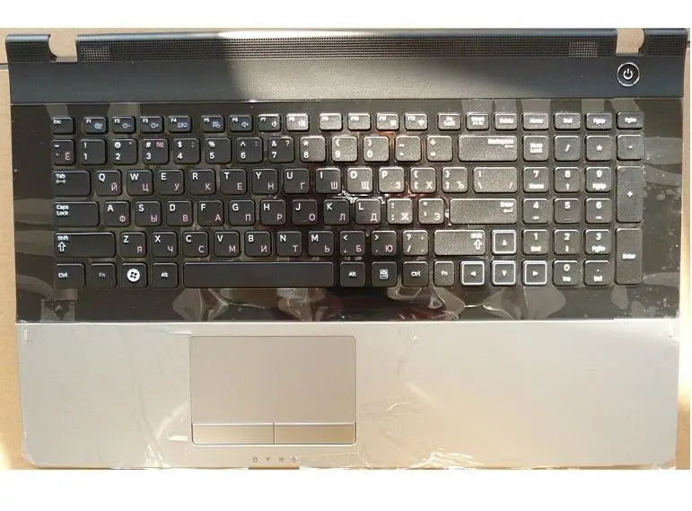 

Laptop Keyboard with Frame Palmrest Touchpad & Speaker New for Samsung NP300E7A RU/Russian