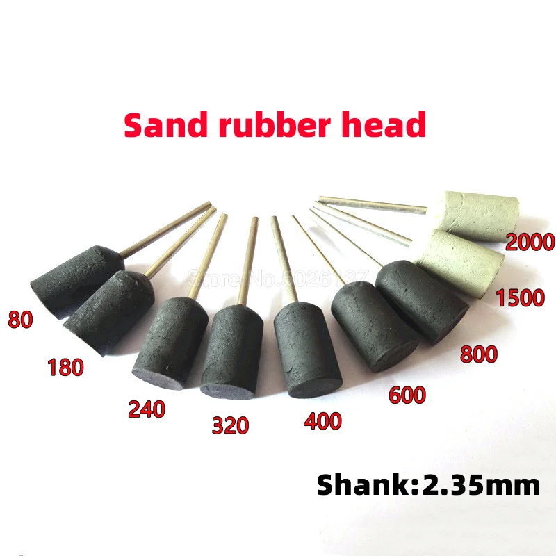 

1Pcs 2.35MM Shank Rubber Grinding Head Polishing Buffing Wheel Electric Mini Grinder Rotary Tools Cylinder Type Handle Heads