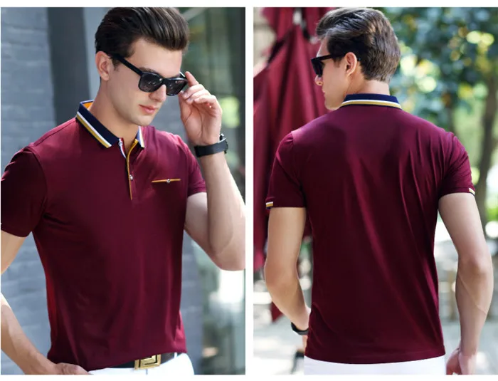 FGKKS модные новые мужские рубашки-поло 2019 летняя мужская повседневная Облегающая рубашка Поло Топы брендовые рубашки с коротким рукавом