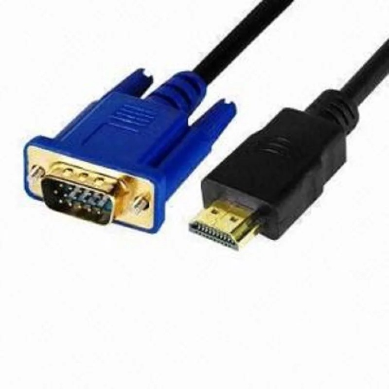 100pcs/lot HDMI To VGA 5FT 1.5M 2m 6FT 3m 10FT Cable male to male Video
