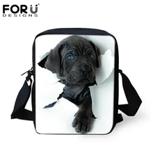 FORUDESIGNS Customize Women Messenger Bags Cute Pet Cat Dog Printing Shoulder Bag Messenger Bags High Crossbosy Bag For Girls