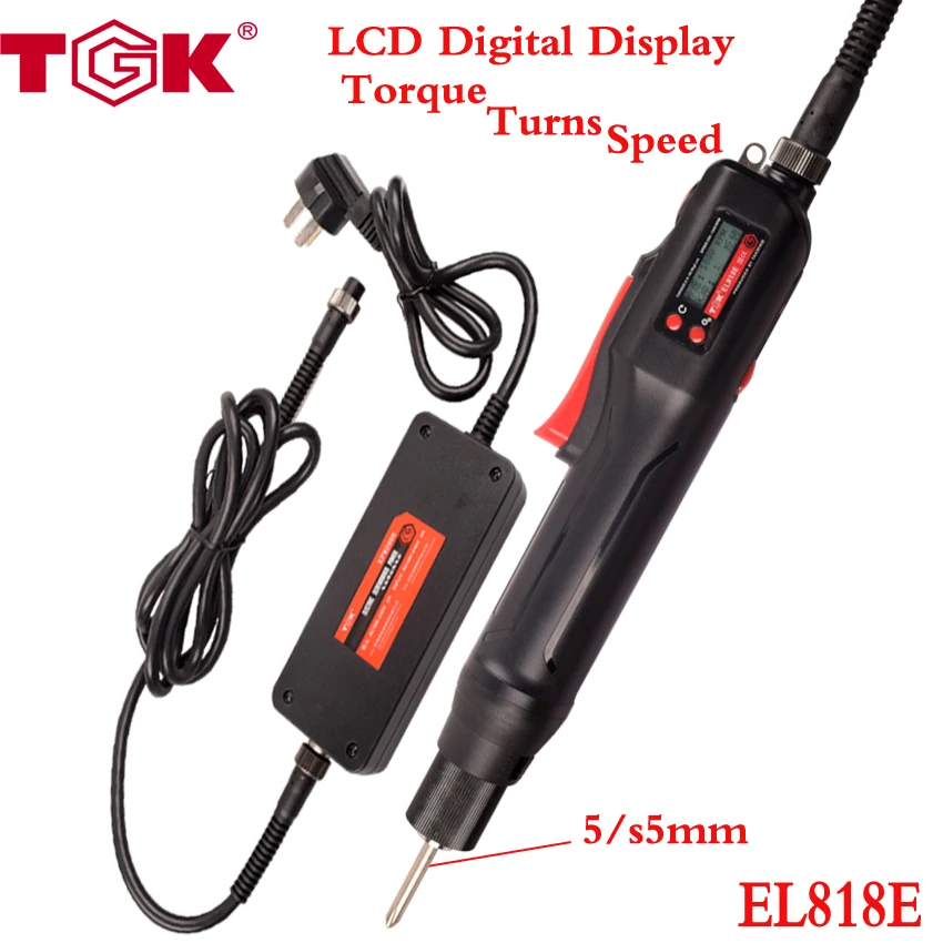 

NEW Long Using life Brushless Motor 5/s5mm Electrical Multifuctiona Screwdriver+Power Supply With LCD Digital Display EL818E