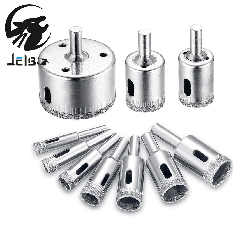 Jelbo 10 Pcs/set Glass Drill Tools Ceramic Tile Marble Open Hole Drill