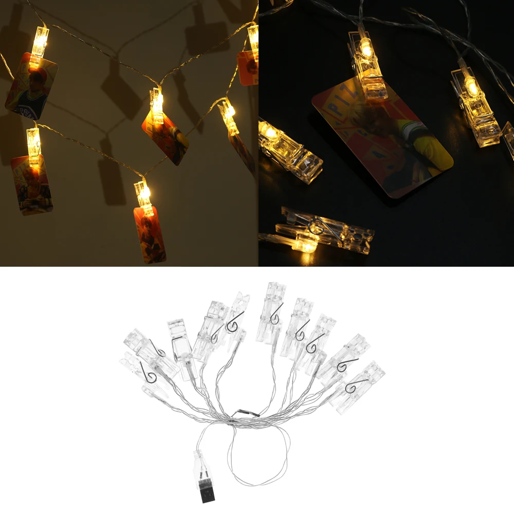 1PC Useful USB/Battery Power LED Light Clips String for Beautiful Photo