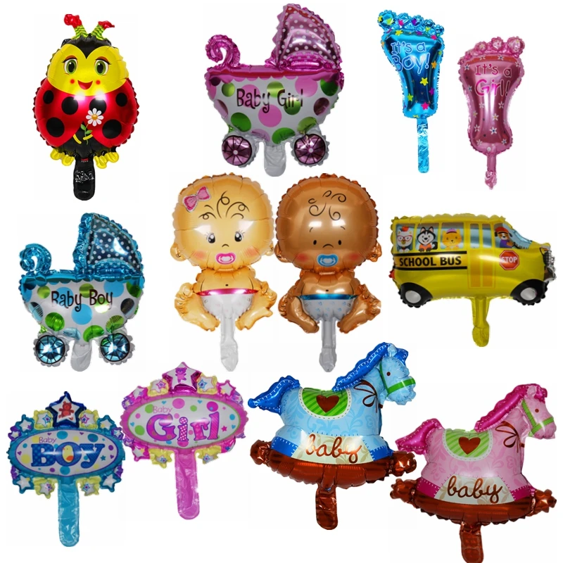 

1pcs/lot MINI Baby Boy/Girl Foil Balloon Baby Shower Balloon Kid Baby Birthday Party Decoration Baby 1 Year Birthday supplies