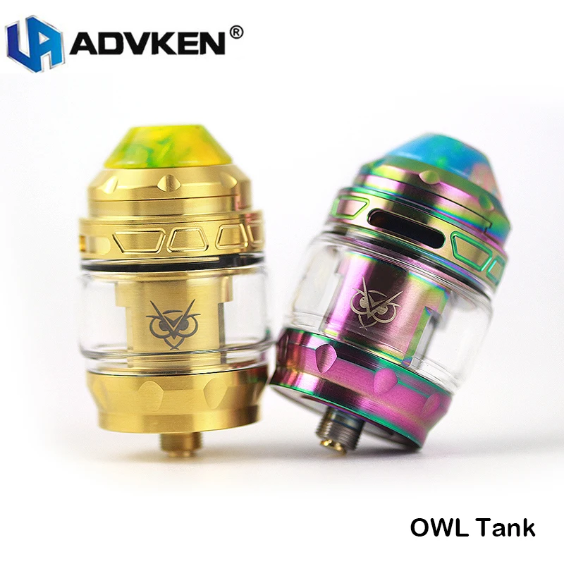Оригинальный атомайзер Advken OWL Sub Ohm 4 мл Сова 25 мм с сетчатой катушкой 810 PEI