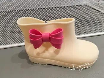 

2016 Foreign Trade New Children Bow Boots Seven with Jelly Shoes Authentic Comparable Girls Shoes