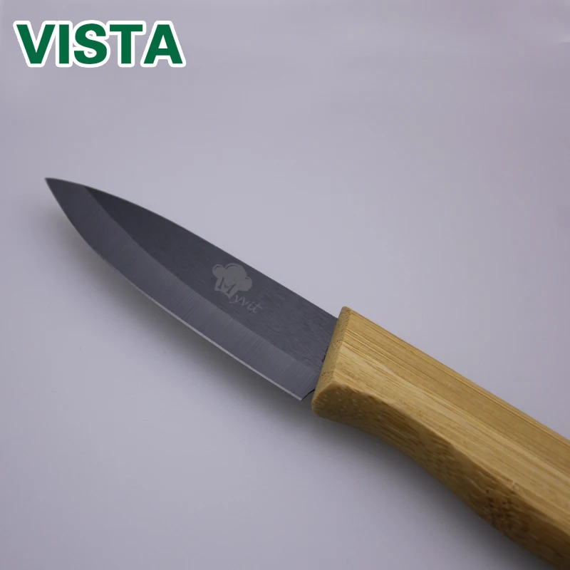 Kaufen Küchenmesser Keramik Messer set Schwarz Klinge bambus griff 3 \