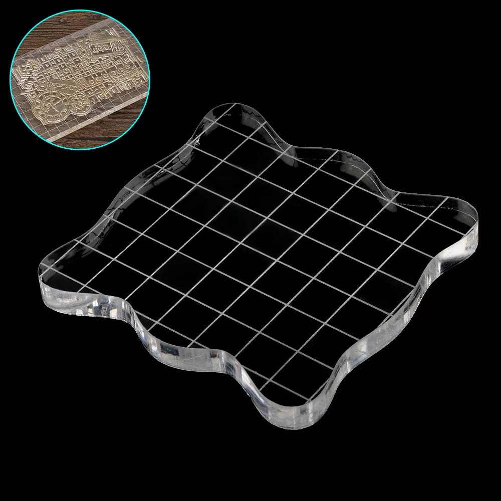 

1 Pc Transparent Stamp Scale Acrylic Pad DIY Scrapbooking Color Process Essential Tools Craft Painting Tools