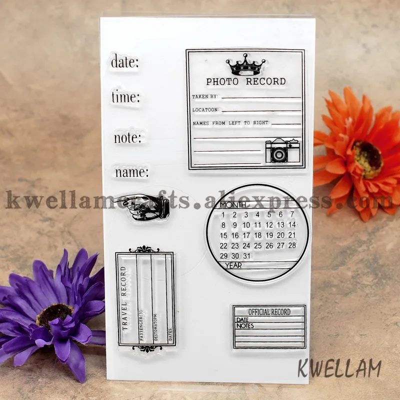 

Scrapbook DIY photo cards rubber stamp clear stamp seal hand finished chapter transparent account necessary 10x20.5cm KW604135