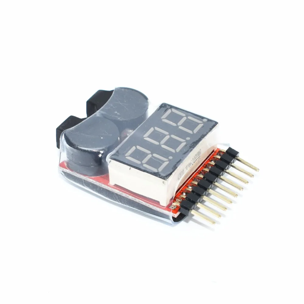 

1-8S Lipo/Li-ion/Fe RC helicopter airplane boat etc Battery Voltage 2 IN1 Tester Low Voltage Buzzer Alarm