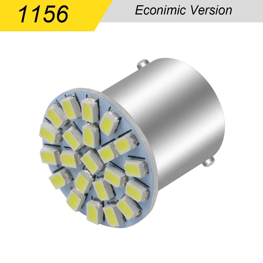 2 шт. Лидер продаж 12V 1156 1157 22SMD P21W BA15S BA15D светодиодный автомобильная лампа авто передний стоп-сигналы поворота фонари Габаритные светодиодные лампы накаливания - Испускаемый цвет: 1156 economic