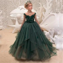 

Customized and Gorgeous Flower Girl Dress Lace Appliques Button For Special Occasion Sheer Neck Sleeveless Tulle Princess Dress