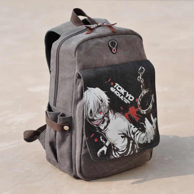 

2015 hot canvas tokyo ghoul bag Kaneki Ken school bags anime cartoon travel backpack