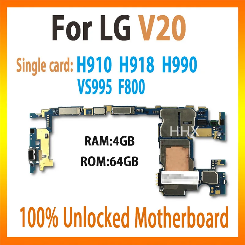 Unlocked Main Board For LG V20 H910 H918 H990 VS995 F800 Motherboard