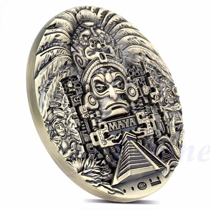 1x Mayan ацтекский Календарь Сувенир пророчество памятное монета искусство, Коллекционирование, подарок#20/12