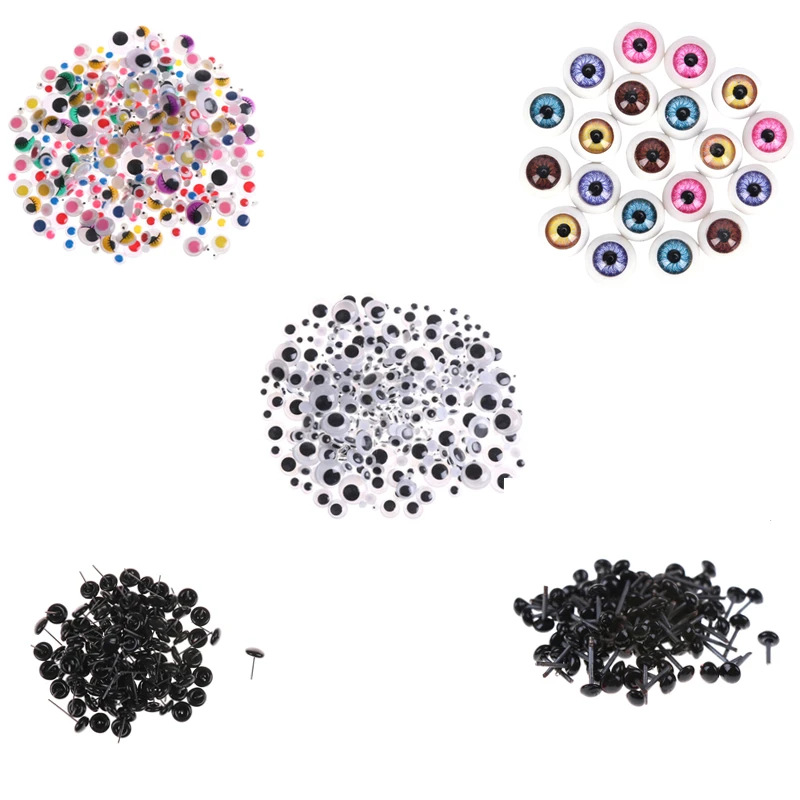 

3-12mm Safety Plastic Crafts Safety Eyes for Teddy Bear Soft Toy Animal Doll Amigurumi DIY Accessories 10/100/300pcs