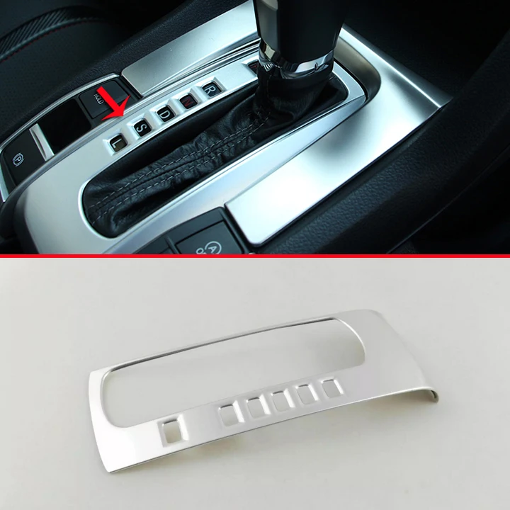 

ABS Pearl Chrome Interior Gearshift Knob Trim For Honda Civic 2016 2017 Car Accessories Stickers