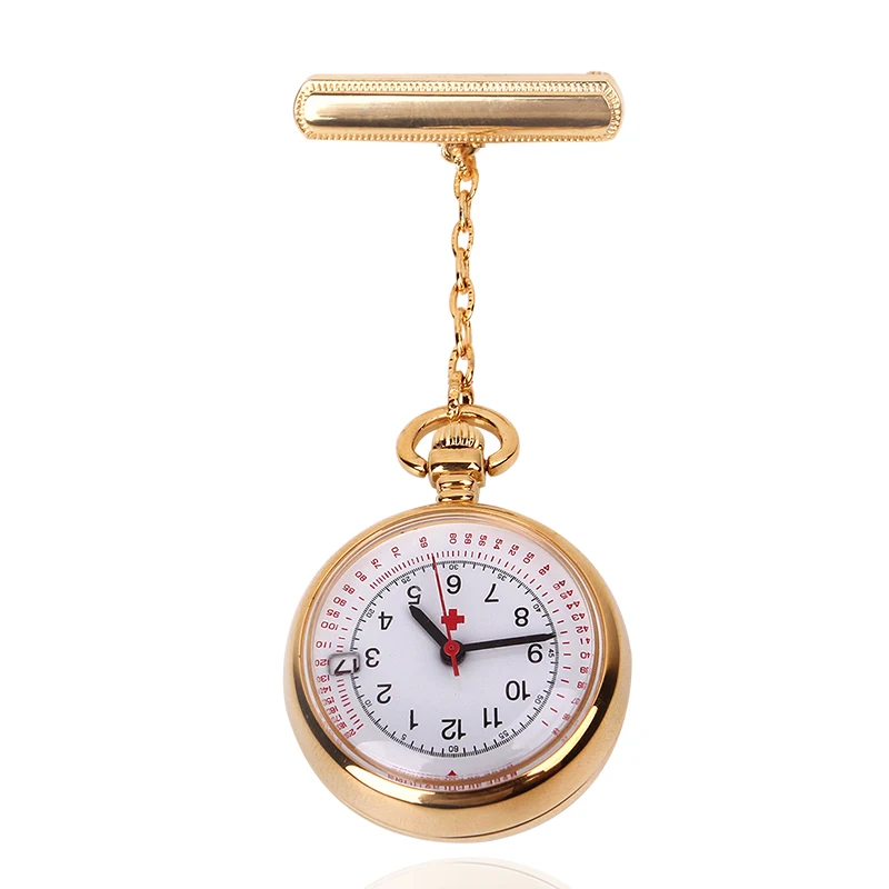 ALK Fob Nurse Watch Pocket Date Quartz Watches Calendar medical gift for hospital Clock Brooch Medical Rose Gold Silver