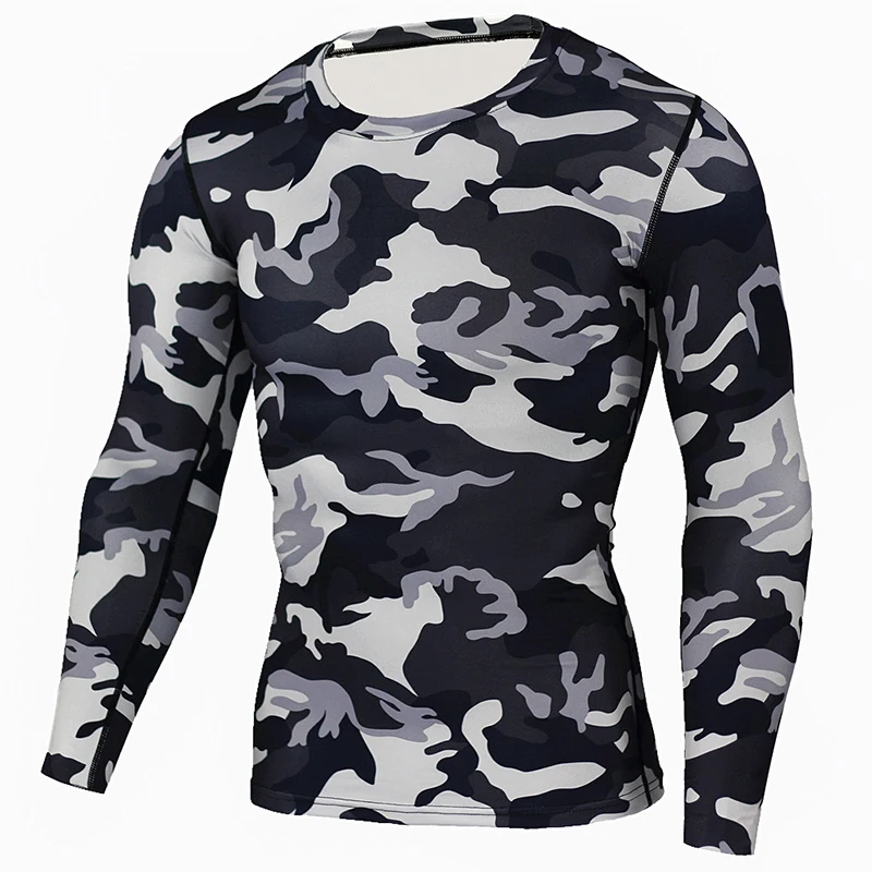 Men's Thermal Underwear Thermo Shirt Men Quick Dry Sport Clothes For Men Camouflage Pijama Termica Underwear Top Inner Shirt