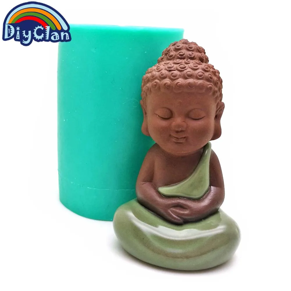 3D Будда statu силиконовая свечная форма ручной работы статуя Будды фарфоровая форма для выпечки декоративные инструменты