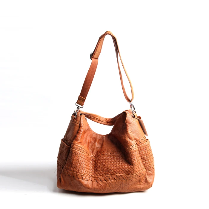 AETOO Pure leather Europe and the United States and Japan and South Korea fashion handmade retro weaving single shoulder Messeng