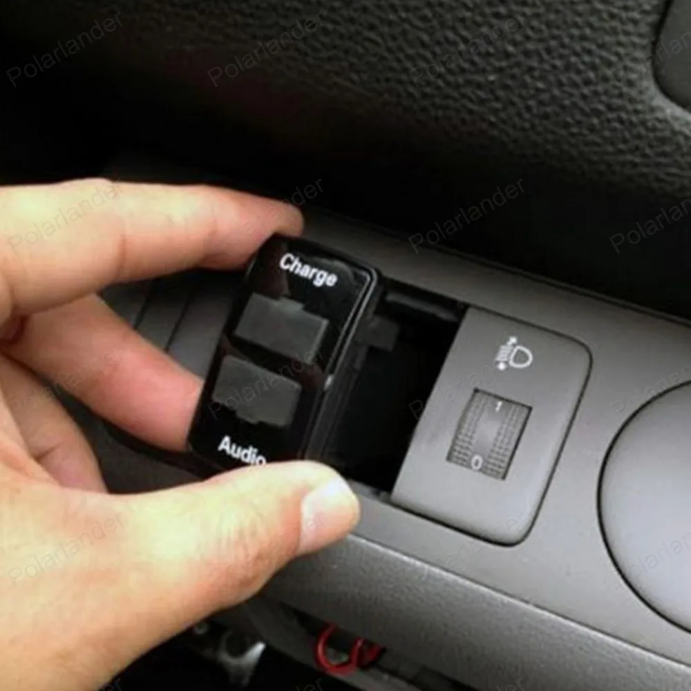 

For Mitsubishi Audio input Auto 12v socket USB interface Fast Charging 2.1A adapter Car Charger
