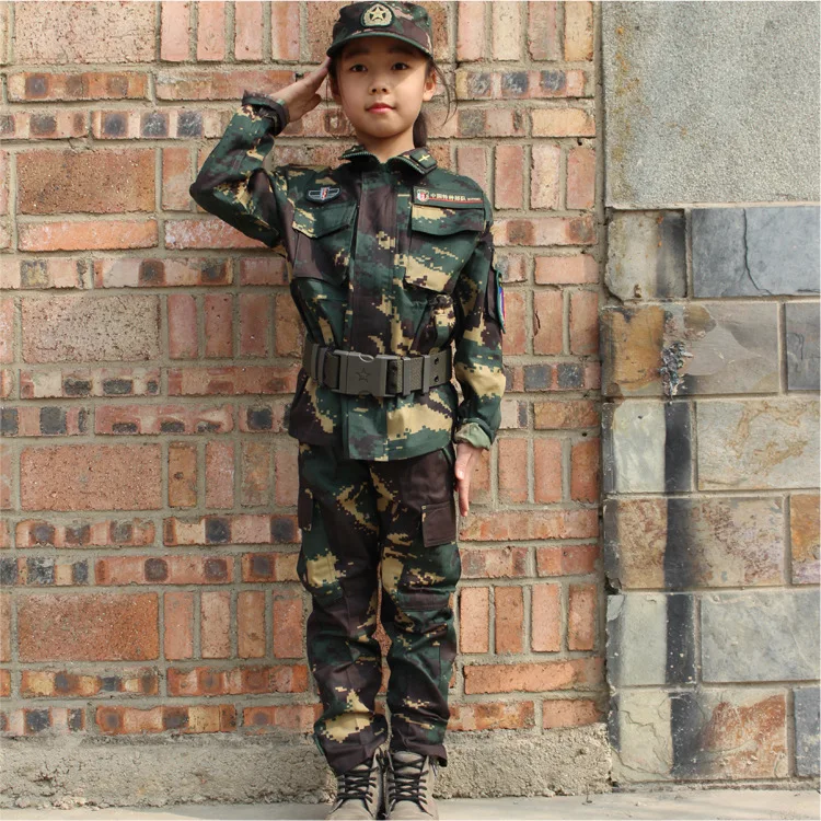 Защитная Военная униформа для детского дня Маскировка для взрослых Карнавальные костюмы на Хэллоуин для девочек Скаут мальчик солдат;