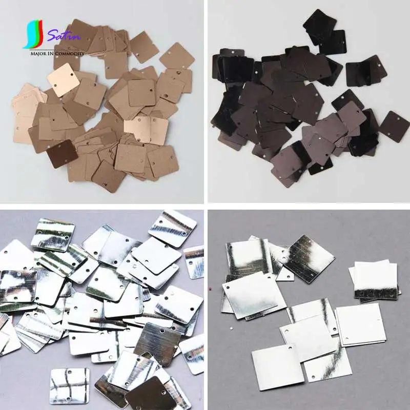 

Wholesale Square Silver/brown/golden Sequin,Dance Performance Garment Sewing DIY Decoration Square Double - hole Sequins S0483H