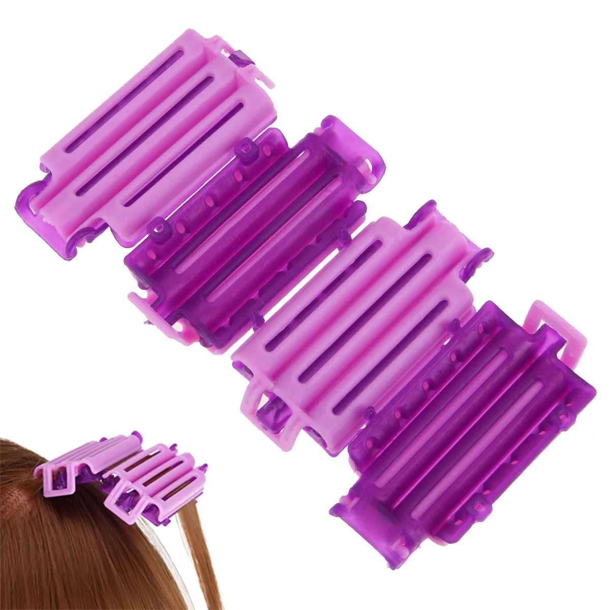 45pcs set Creative Magic Hair Clips Clamps Perm Rod Curlers Rollers Wavy Hair Maker Curling Spiral