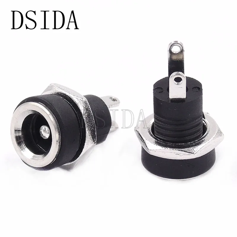 

10PCS DC-022B 3A 12V Female DC Power adapter dc jack connector DC022B 5.5 X 2.5 2.1 mm 3.5 X 1.3 mm DC Power plug male 5.5*2.1mm