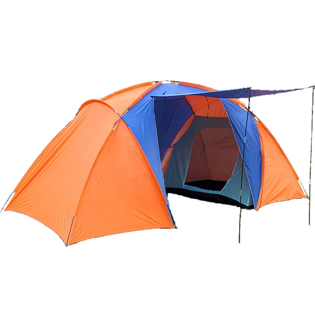 Special Offers Large Camping Tent Tourist Two Bedrooms Double Layer 5 - 8 Person Folding Outdoor Tents Camping Family Travel Fishing Tent 