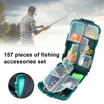 

Newly 1 Set Multifunctional Bait Tools Kit 157pcs Fishing Accessories Box Tool 19ing