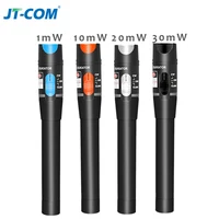 red laser 30mW Visual Fault Locator Fiber Optic Laser Pen 10mW Red Light Source Cable Tester SC/FC/ST Connector Type with VFL Meter 650nm (1)