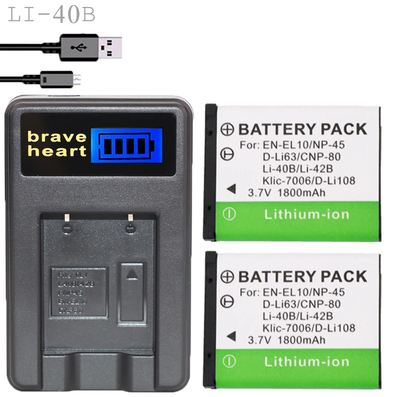 Prix pour 2 pcs LI-40B LI 40B LI-42B LI 42B LI42B Batterie + Chargeur pour olympus pour fujifilm fuji np-45 np 45 np45 np 45a 45b 45 s EN-EL10 Prix pour 2 pcs LI-40B LI 40B LI-42B LI 42B LI42B Batterie + Chargeur pour olympus pour fujifilm fuji np-45 np 45 np45 np 45a 45b 45 s EN-EL10