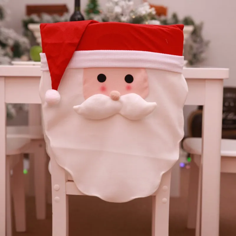 

DIY Party Chair Decor Cover Christmas Decoration Set Snowman Restaurant Scene Dress Up Christmas Festival Party Supplies