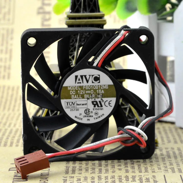Новый оригинальный 6010 12V 0.15A 6 см/см двойной шар 3-проводной вентилятор шасси CPU