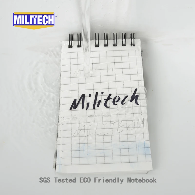 Militech 친환경 분해 가능한 스톤 파우더, SGS 및 PIDC 테스트, 전술 전천후 노트북, 방수 제작, 3 인치 x 5 인치