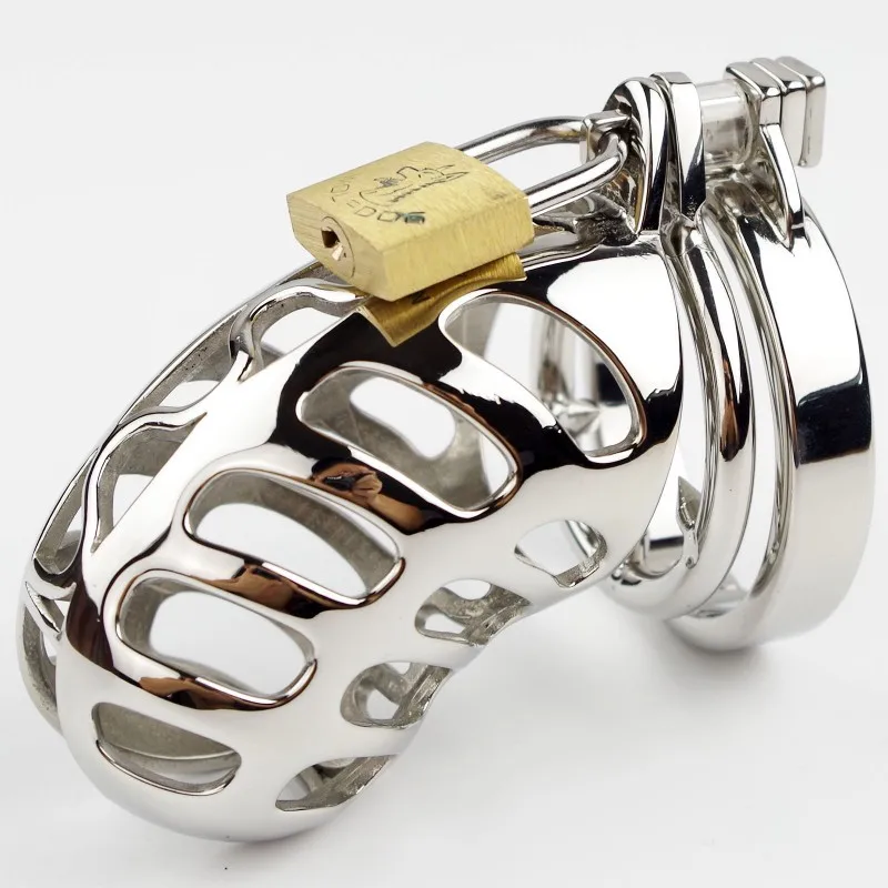 Stainless steel Male Chastity Device metal Penis Locking devices Adult sex products