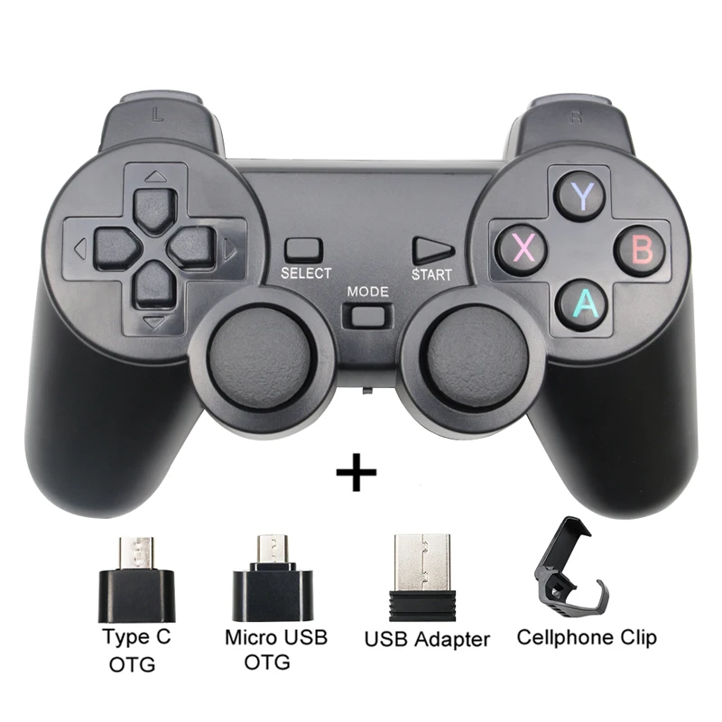 Беспроводной геймпад на Android для телефона/ПК/PS3/ТВ приставки джойстик 2 4G USB