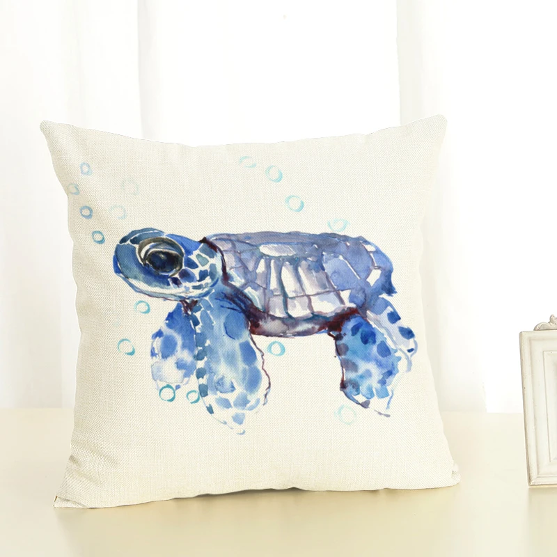 

New hot water turtle series office bedroom square pillowcase
