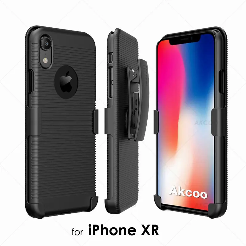 Akcoo для iPhone 11 Pro чехол с зажимом для ремня комбинированный чехол и кобура чехол для iPhone 5 se 6s 7 8 Plus XR XS Max чехол s - Цвет: for iPhone XR