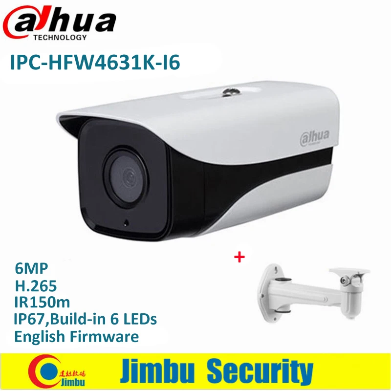 

Dahua IP Camera POE 4MP IPC-HFW4631K-I6 6Mp IVS Bullet Outdoor H.265 150m IR Built-in 6LEDs IP67 POE Security CCTV Camera