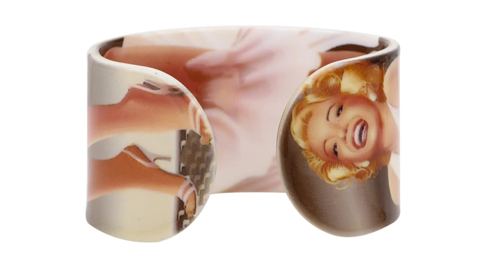 WEVENI широкий Любовь Сексуальные Мэрилин Монро браслеты модные акриловые печати ювелирные изделия для женщин новые девушки аксессуары