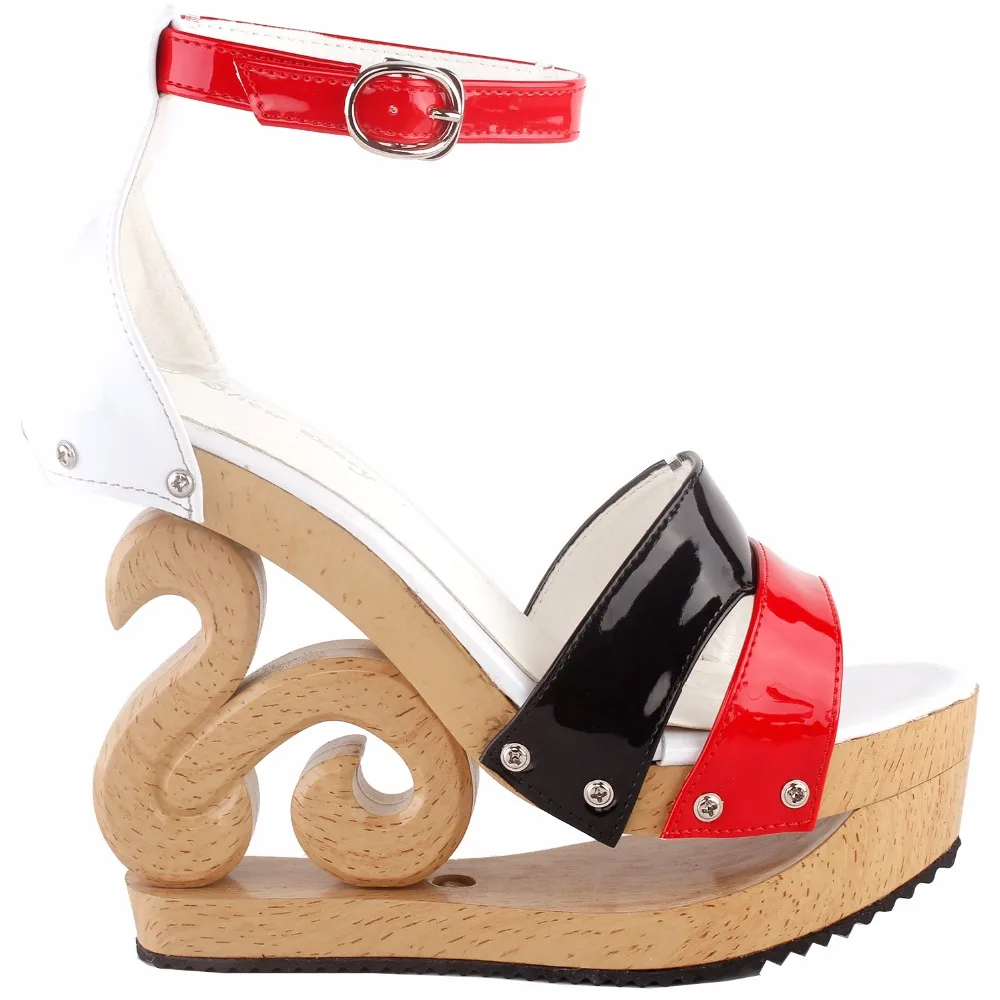 wedge clogs open toe