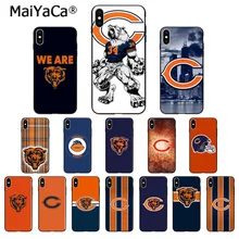 MaiYaCa Chicago Bears мягкий, силиконовый, из ТПУ черный чехол для телефона Apple iPhone 8 7 6 6S Plus X XS MAX 5 5S SE XR чехол