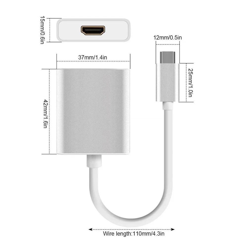 USB 3 1 & Type C к HDMI конвертер 4K Ультра HD аудио видео кабель для HDTV конвертеры адаптеры