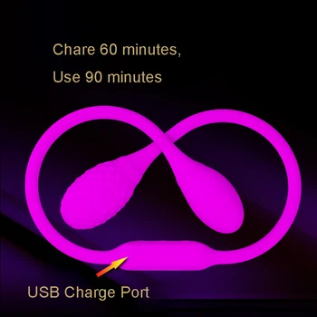 25.78 Inch Waterproof Couple Ladies Vaginal Double End Vibrator Mini Anal Sex Toy Vibrating Silicon Vibrators Massager for Women 6