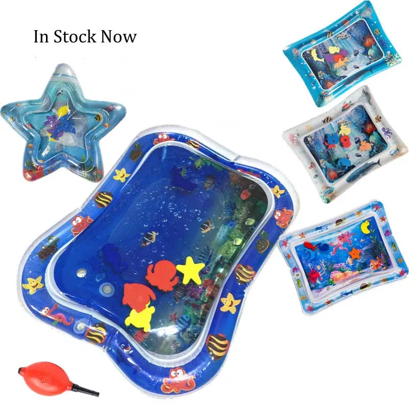 

1pcs Inflatable Baby Water Mat Infant Tummy Time Play Mat Toddler Fun Activity Play Center for Sensory Stimulation Motor Skills
